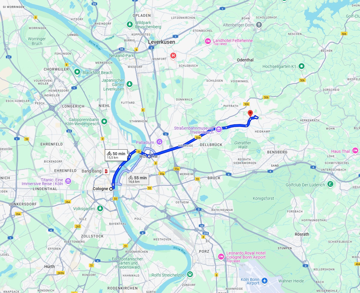 Anreise von Köln Zu Bergisch Gladbach Über 