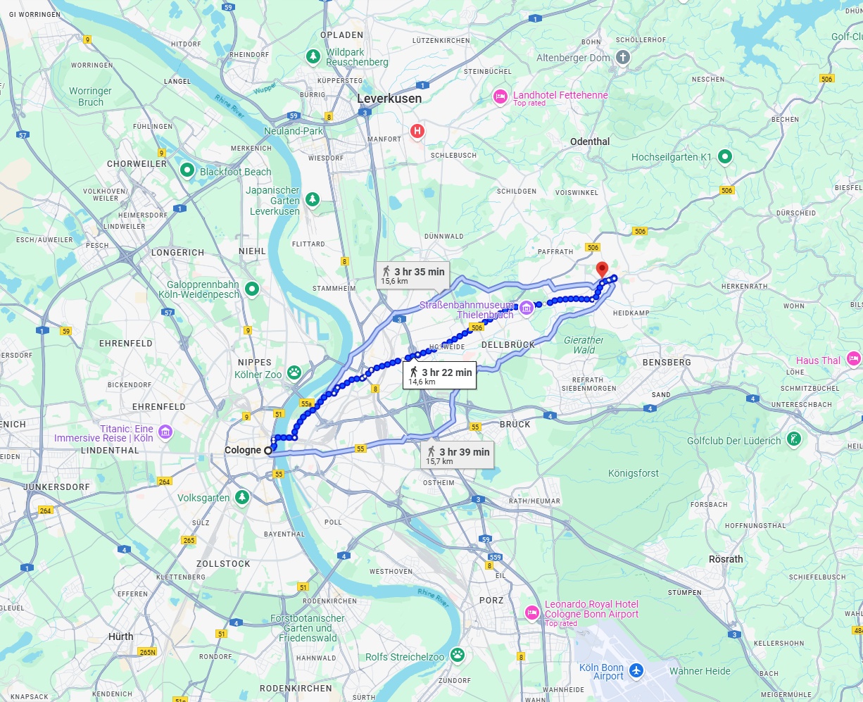 Anreise von Köln Zu Bergisch Gladbach Über 