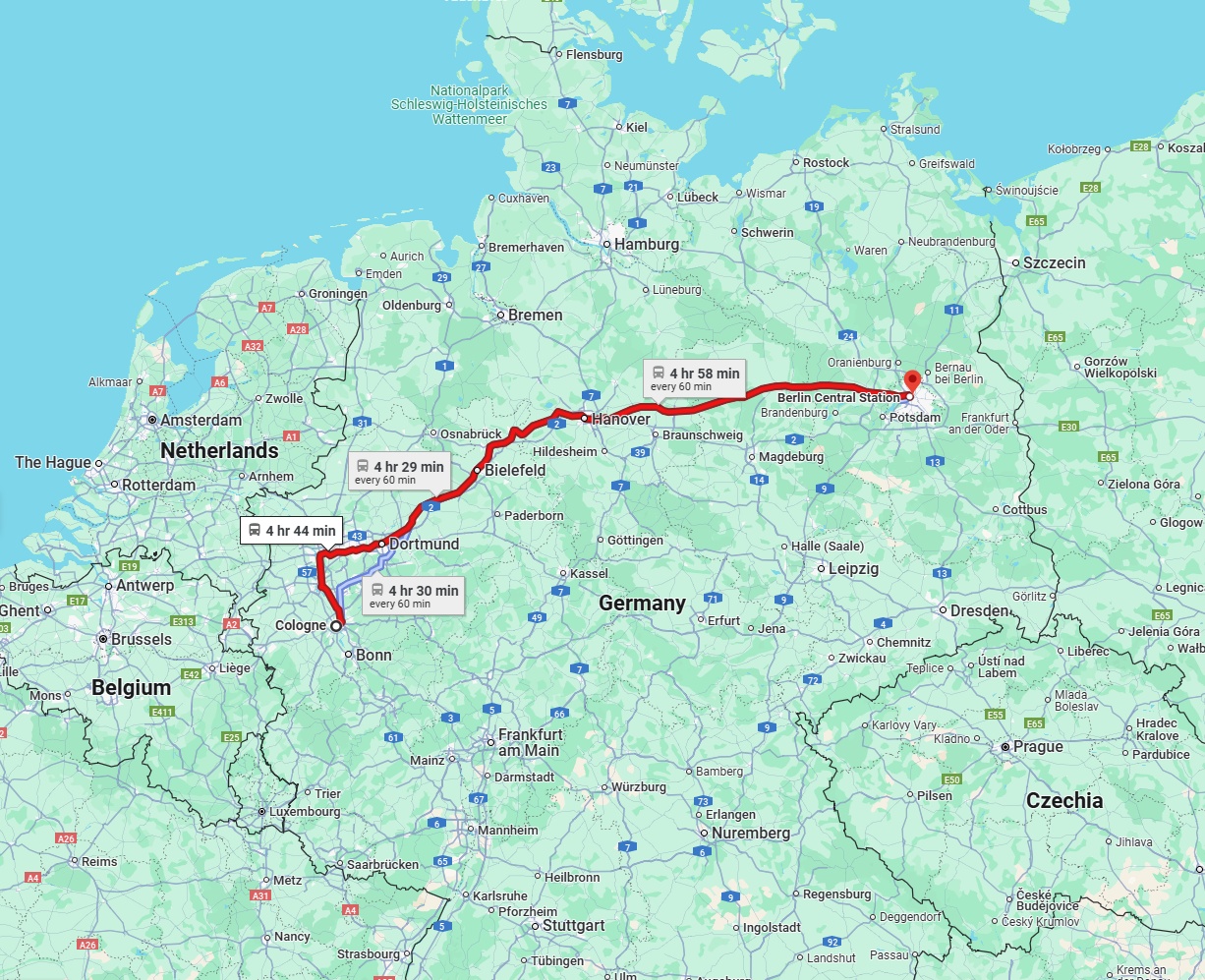 Anreise von Köln Zu Berlin Über 