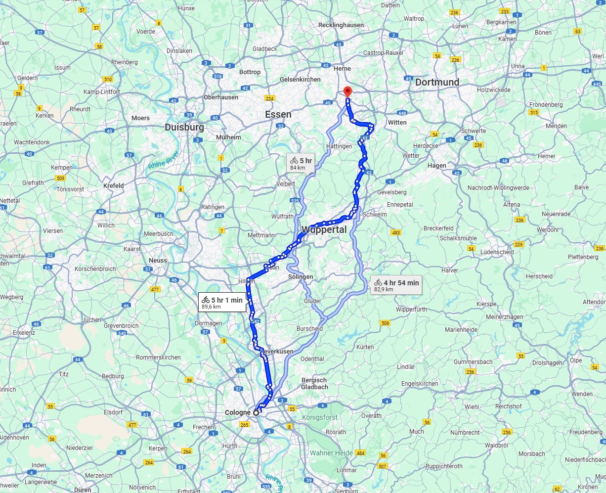Anreise von Köln Zu Bochum Über 