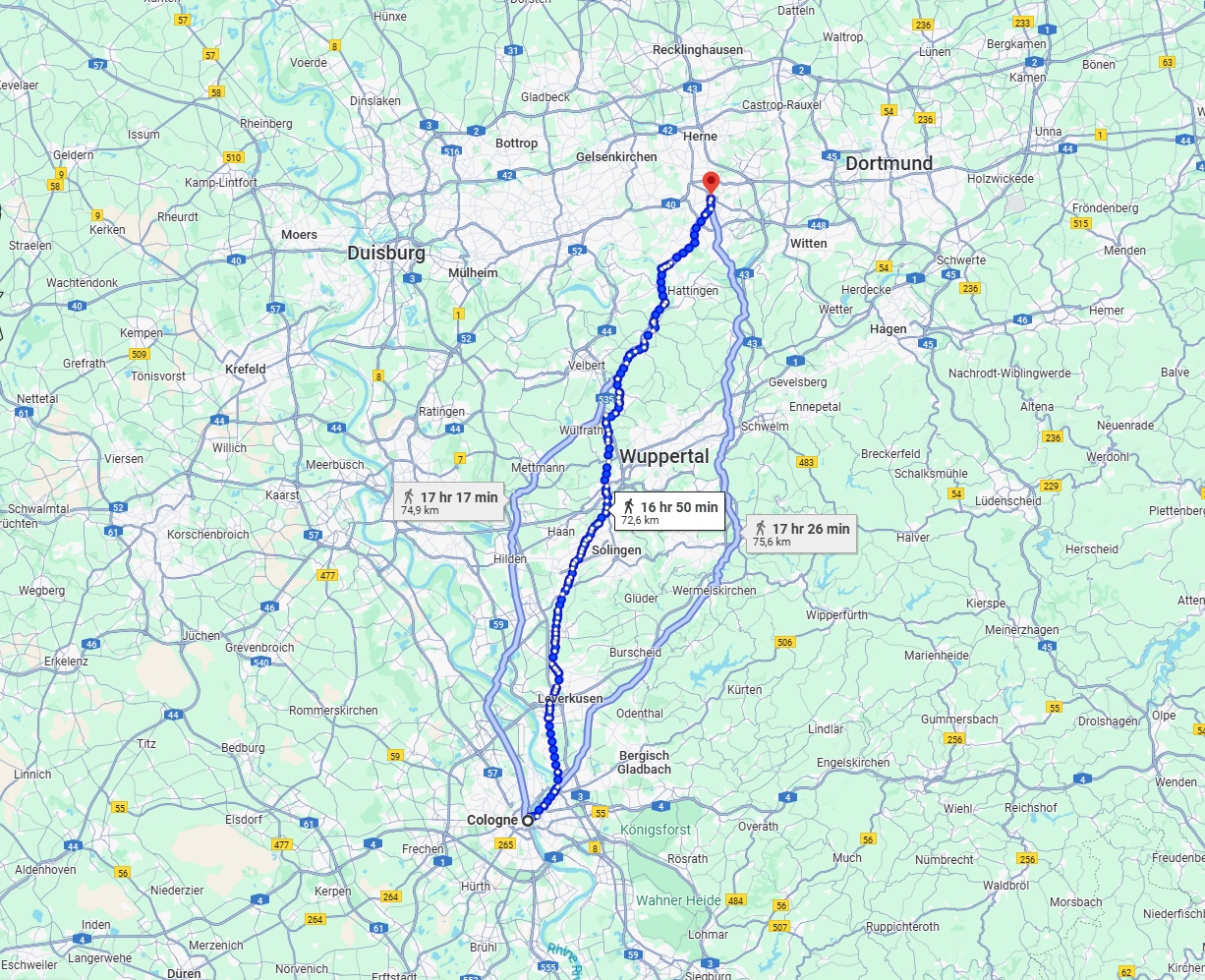 Anreise von Köln Zu Bochum Über 