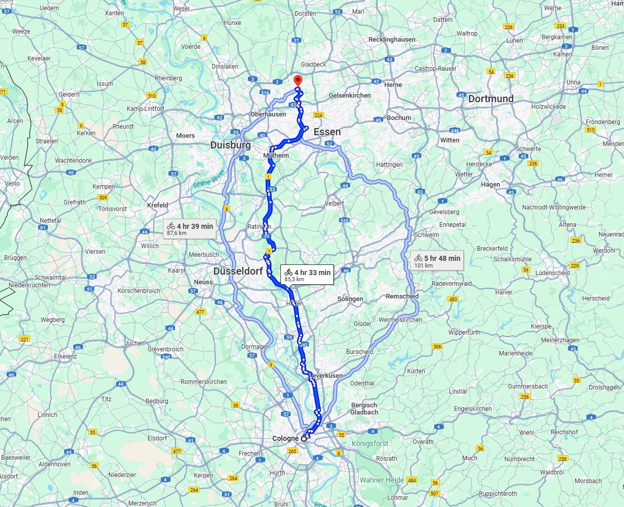 Anreise von Köln Zu Bottrop Über 