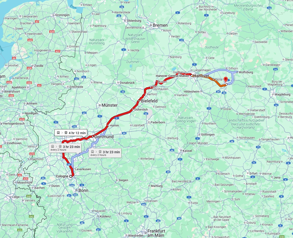 Anreise von Köln Zu Braunschweig Über 
