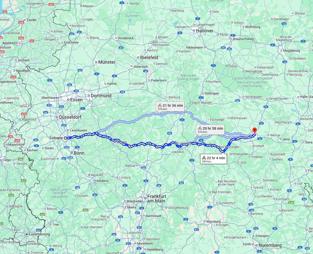 Anreise von Köln Zu Erfurt Über 