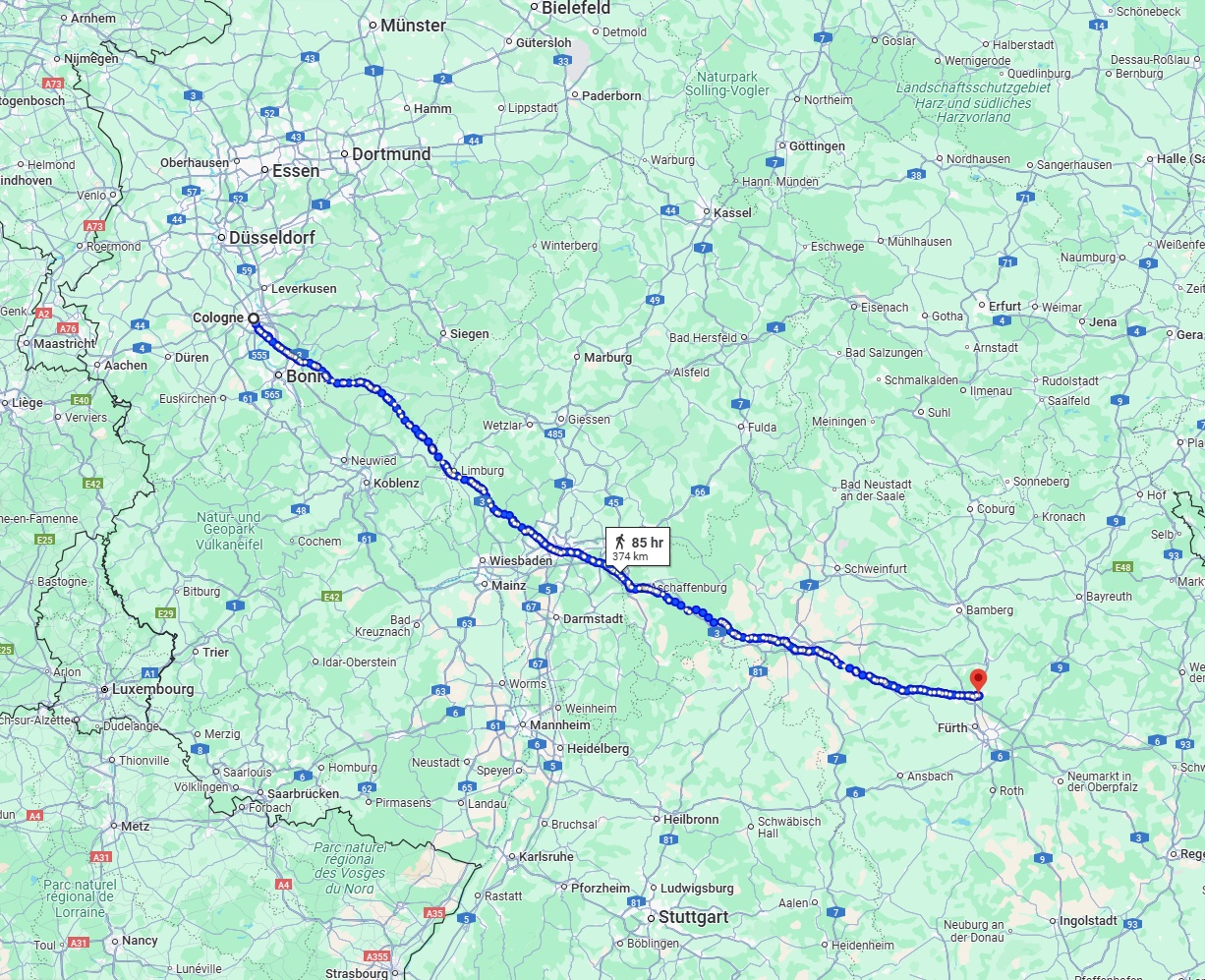 Anreise von Köln Zu Erlangen Über 