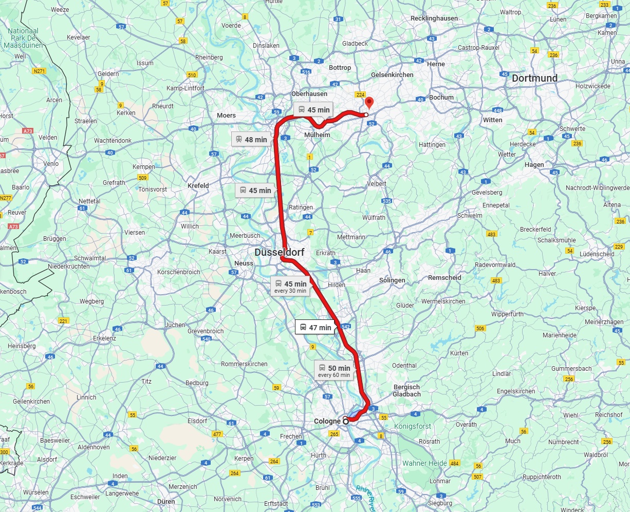 Anreise von Köln Zu Essen Über 