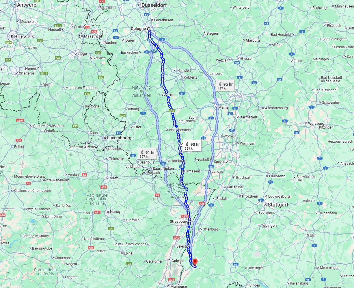 Anreise von Köln Zu Freiburg im Breisgau Über 