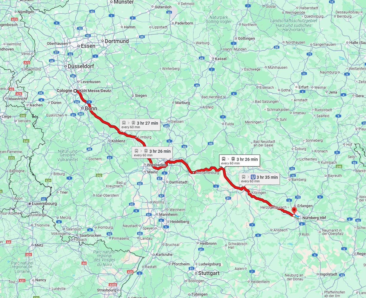 Anreise von Köln Zu Fürth Über 