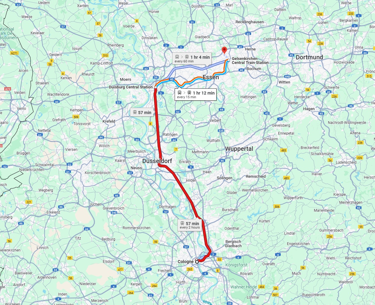 Anreise von Köln Zu Gelsenkirchen Über 