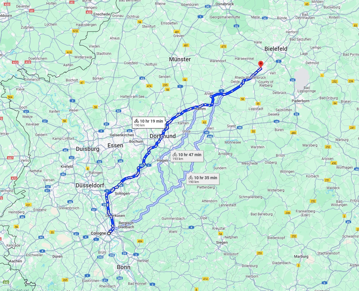 Anreise von Köln Zu Gütersloh Über 