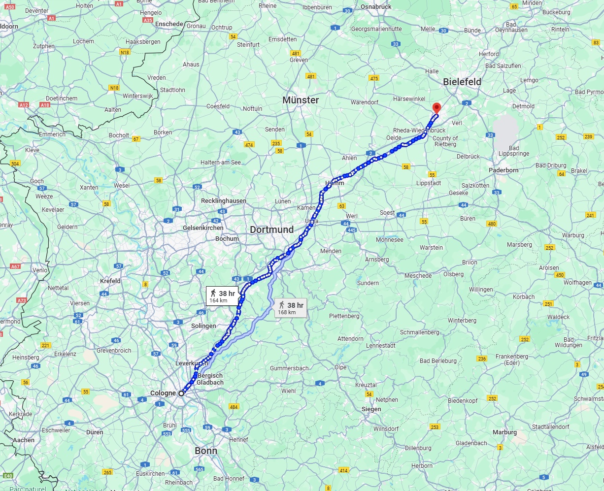 Anreise von Köln Zu Gütersloh Über 