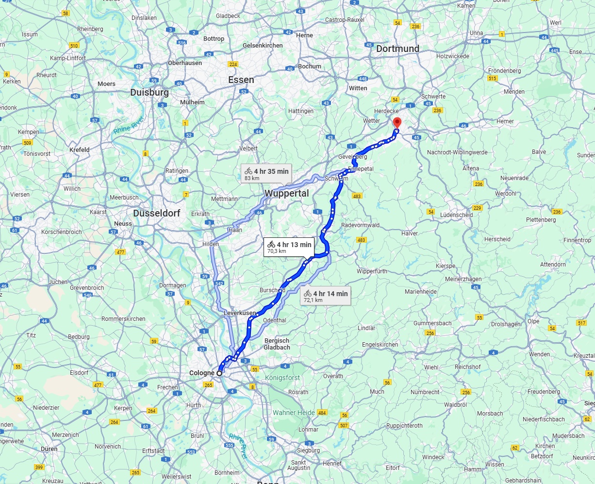 Anreise von Köln Zu Hagen Über 