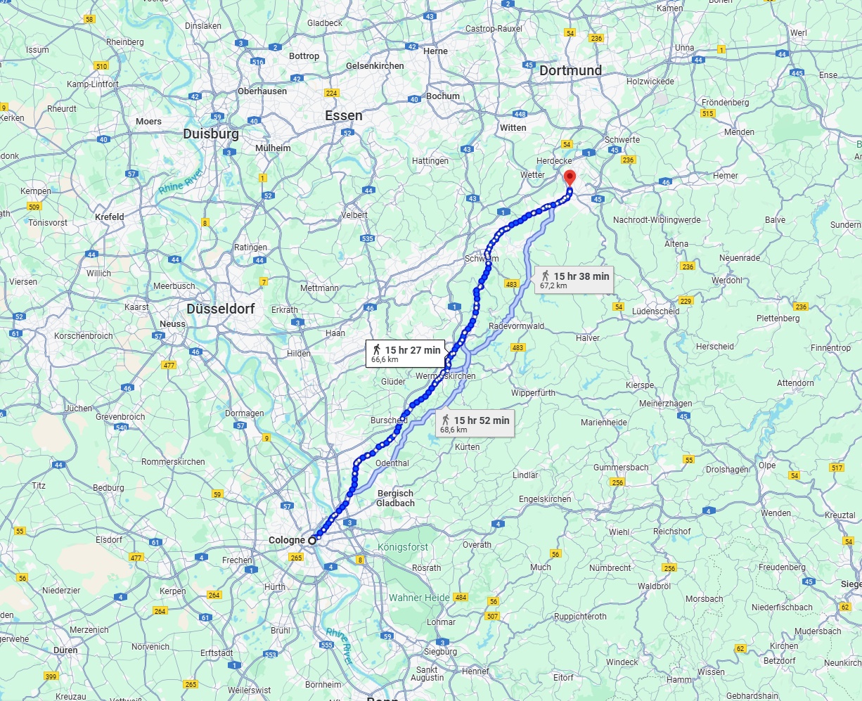 Anreise von Köln Zu Hagen Über 