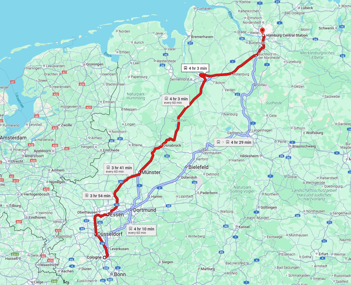 Anreise von Köln Zu Hamburg Über 