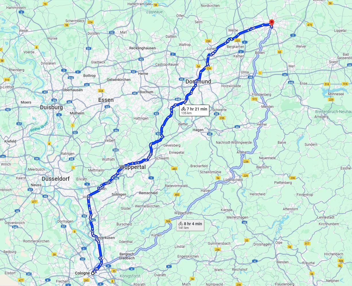 Anreise von Köln Zu Hamm Über 