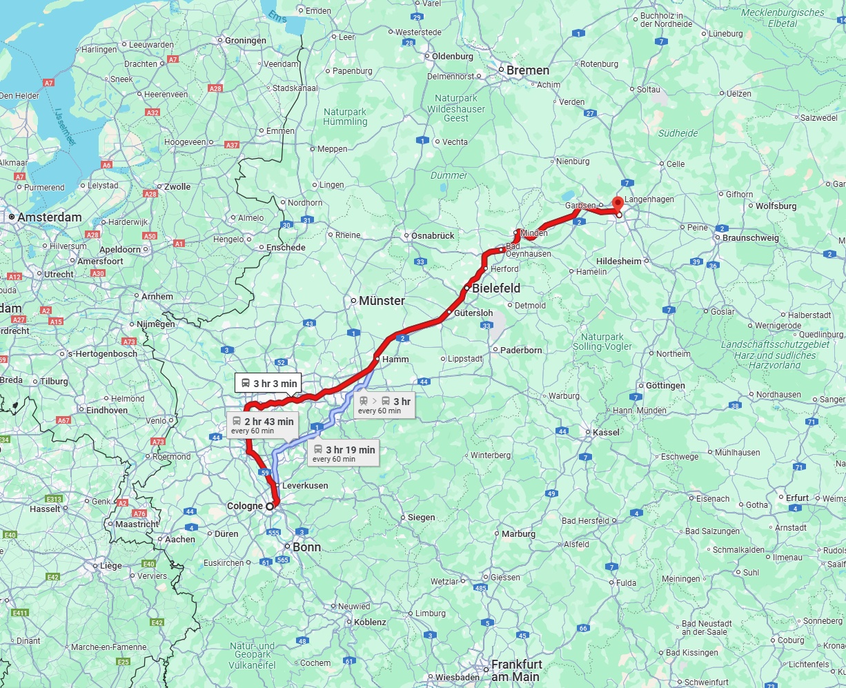 Anreise von Köln Zu Hannover Über 