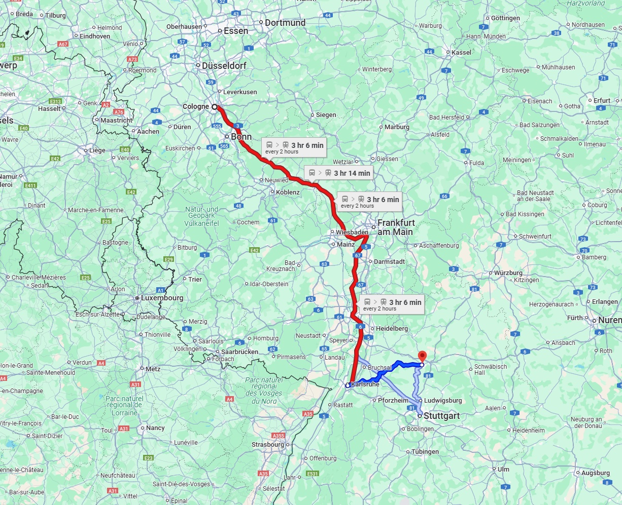 Anreise von Köln Zu Heilbronn Über 