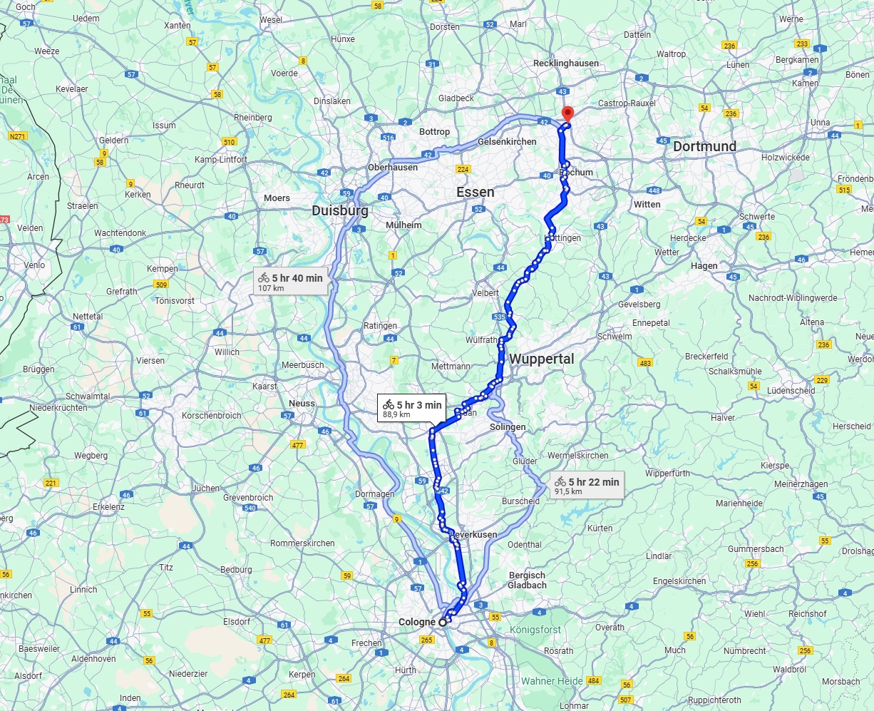 Anreise von Köln Zu Herne Über 