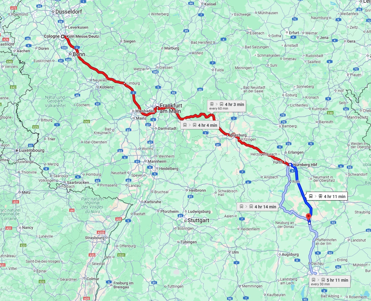 Anreise von Köln Zu Ingolstadt Über 