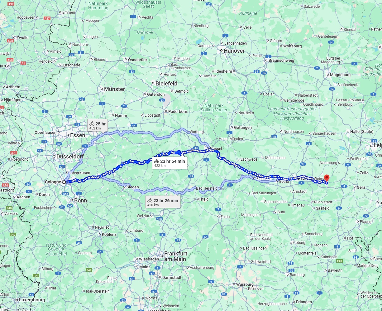 Anreise von Köln Zu Jena Über 