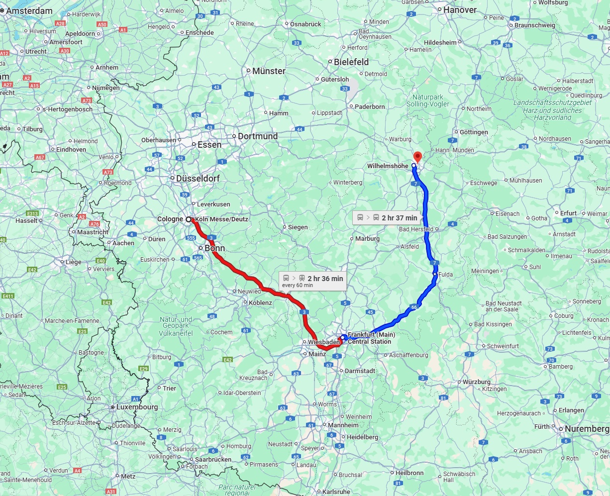 Anreise von Köln Zu Kassel Über 