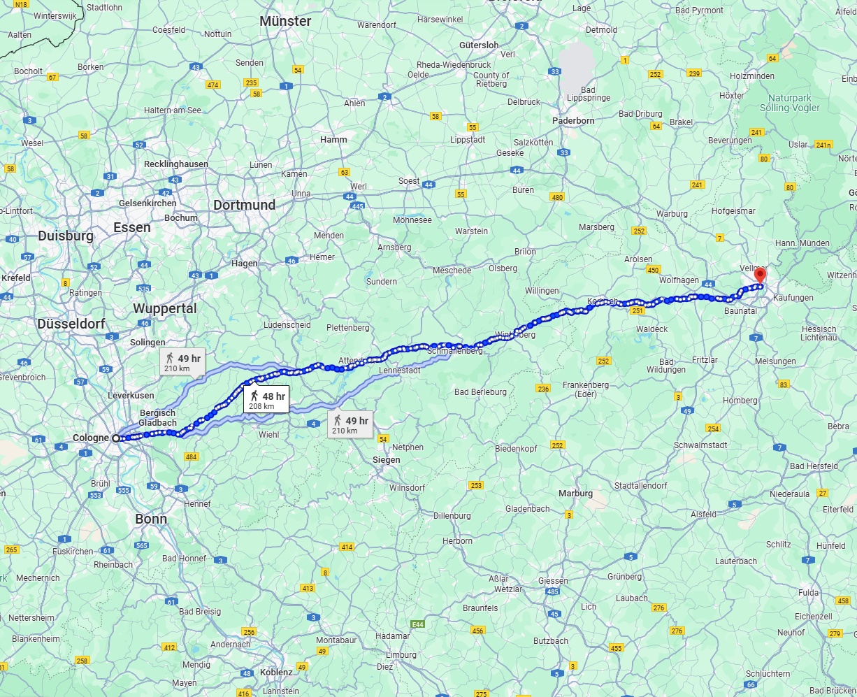 Anreise von Köln Zu Kassel Über 