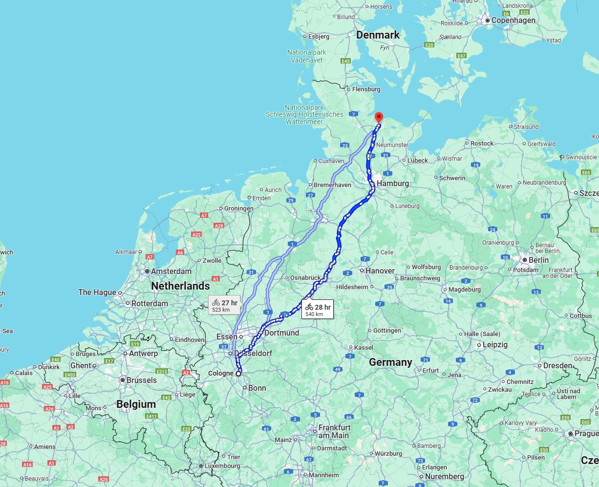 Anreise von Köln Zu Kiel Über 