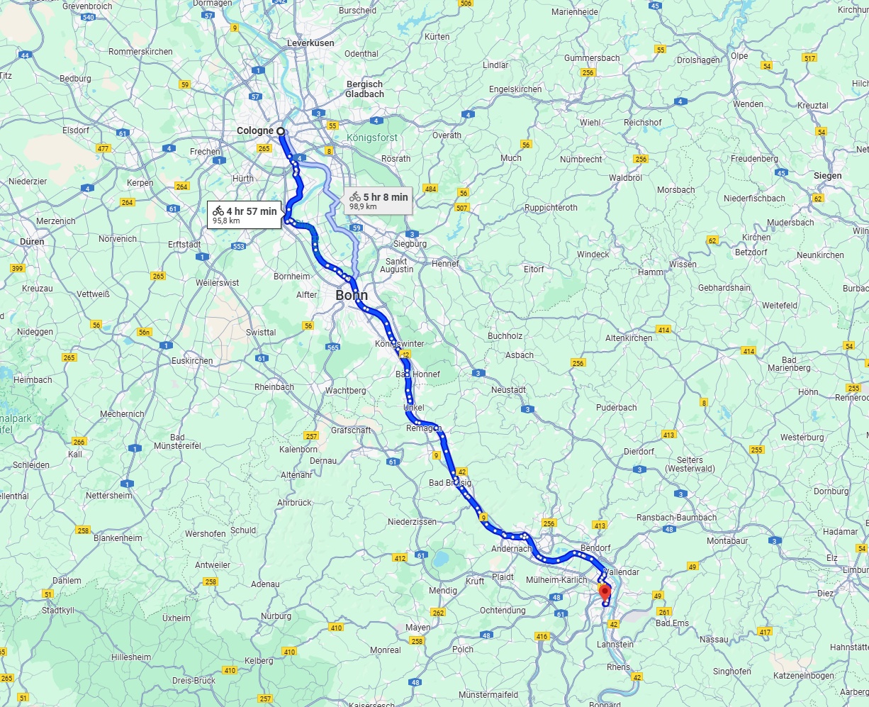 Anreise von Köln Zu Koblenz Über 
