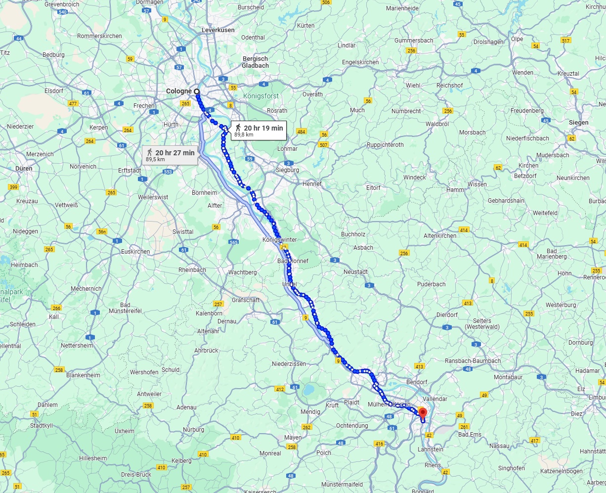 Anreise von Köln Zu Koblenz Über 