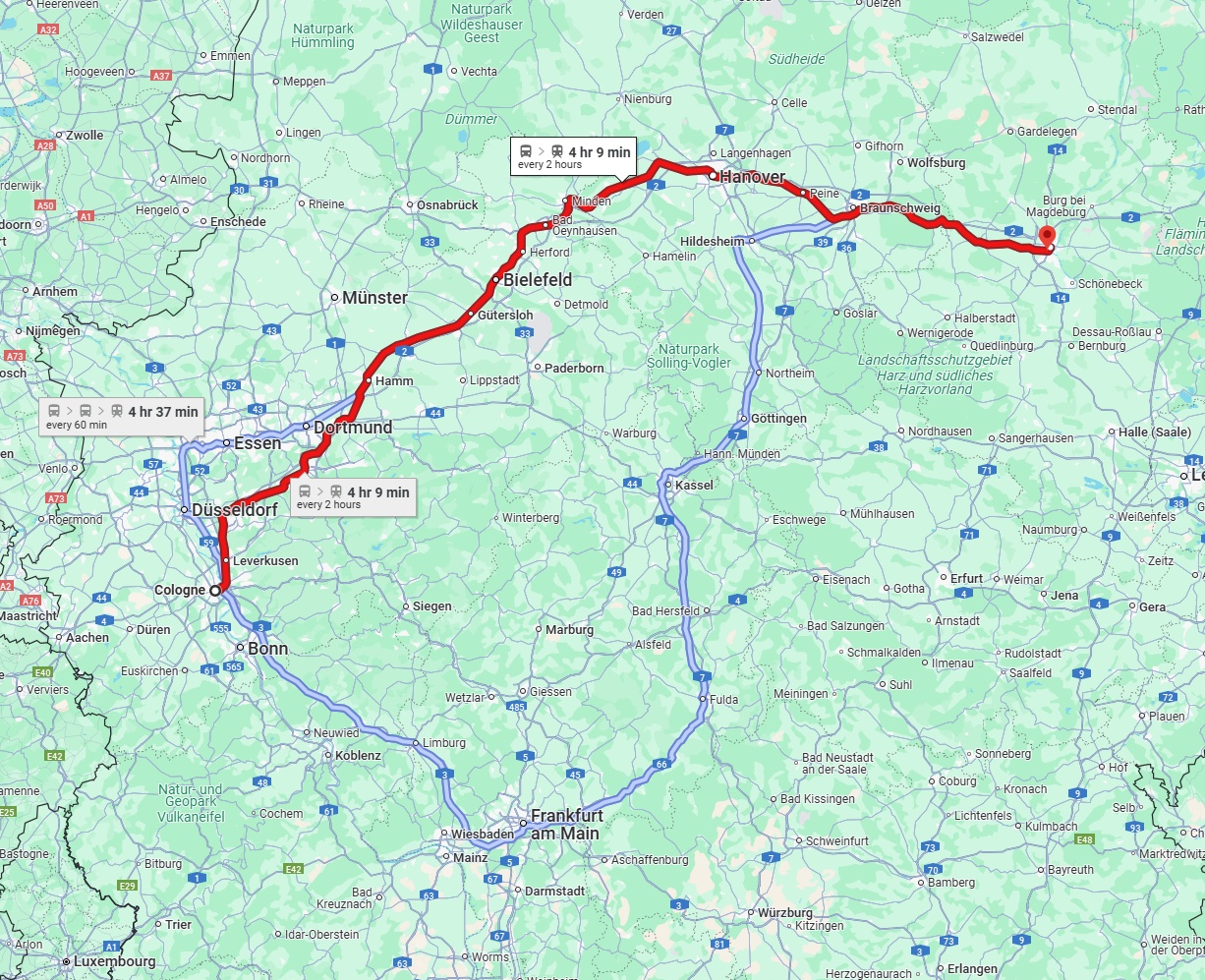 Anreise von Köln Zu Magdeburg Über 