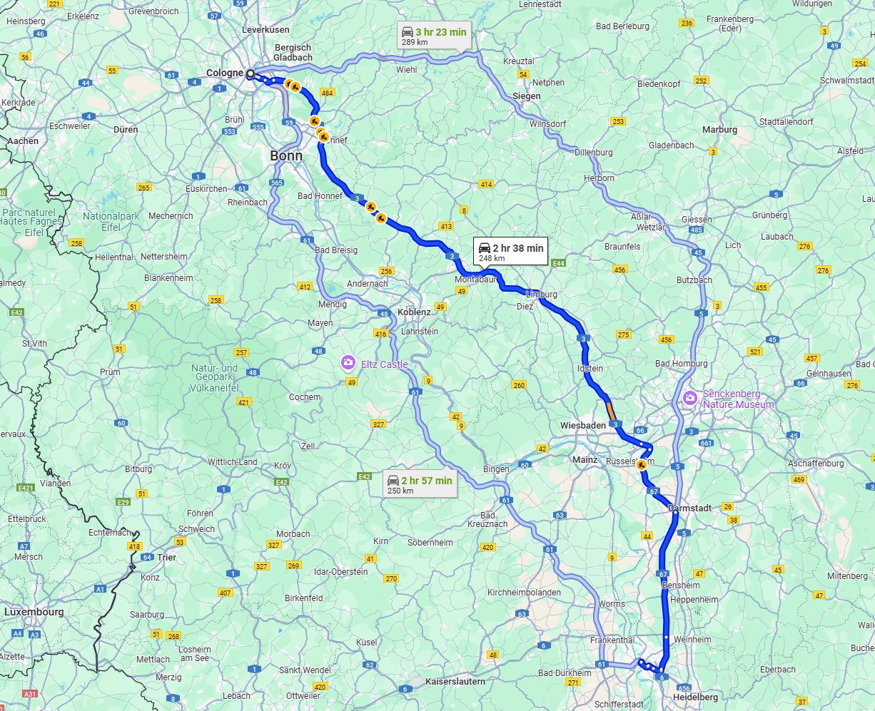 Anreise von Köln Zu Mannheim Über 