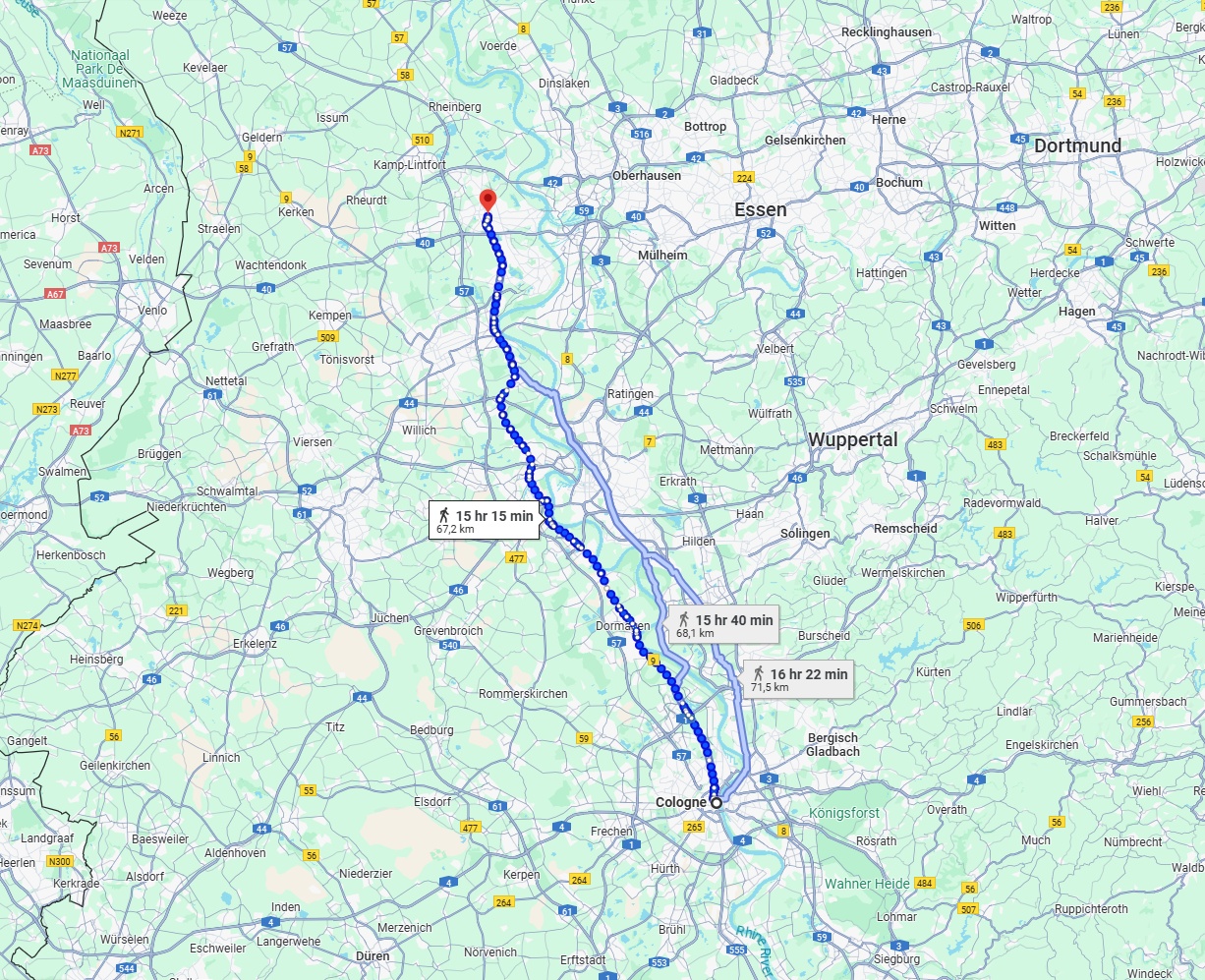 Anreise von Köln Zu Moers Über 