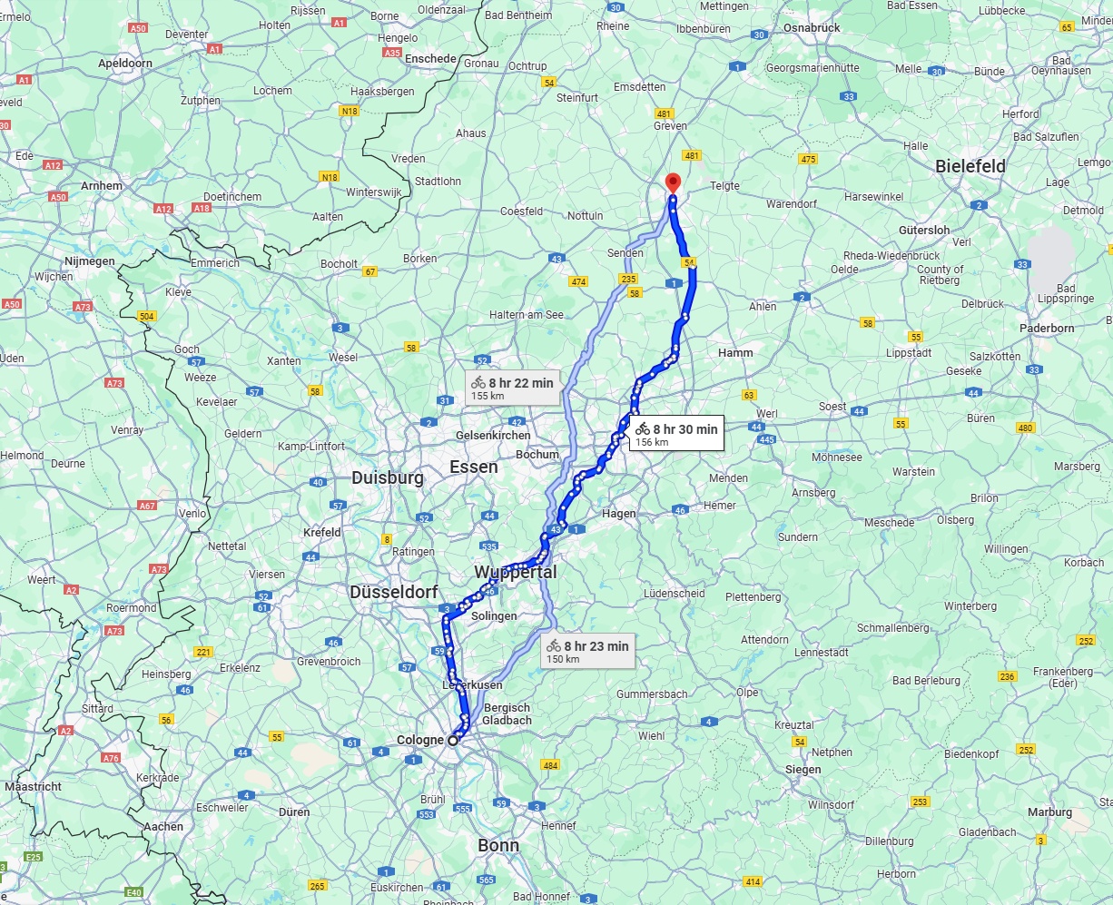 Anreise von Köln Zu Münster Über 