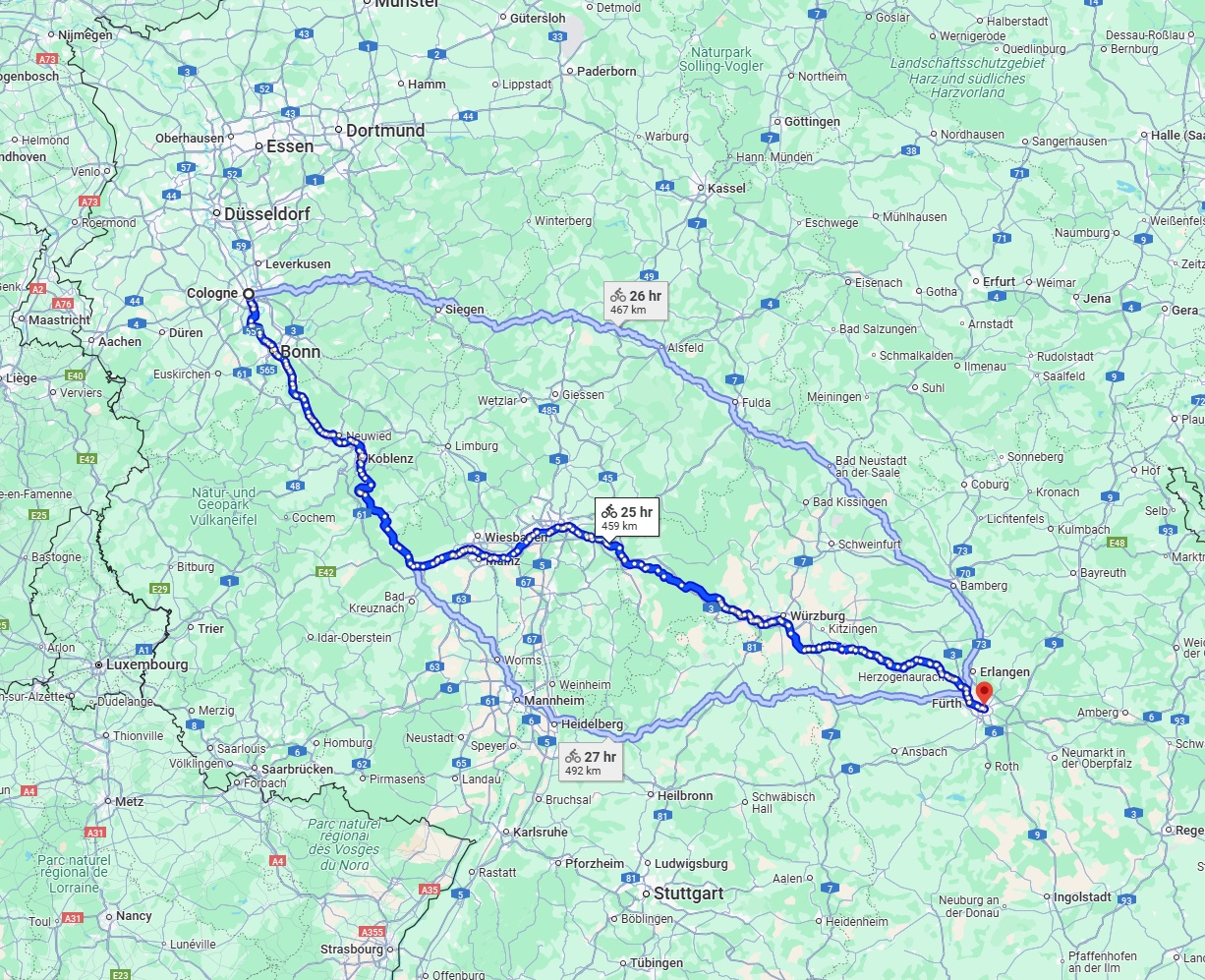 Anreise von Köln Zu Nürnberg Über 