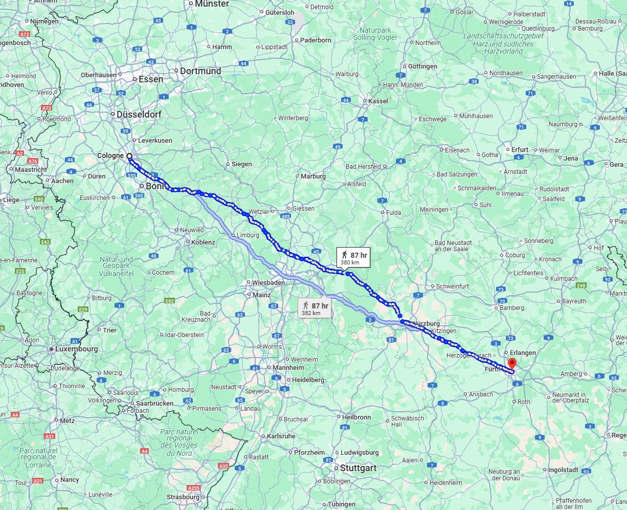 Anreise von Köln Zu Nürnberg Über 