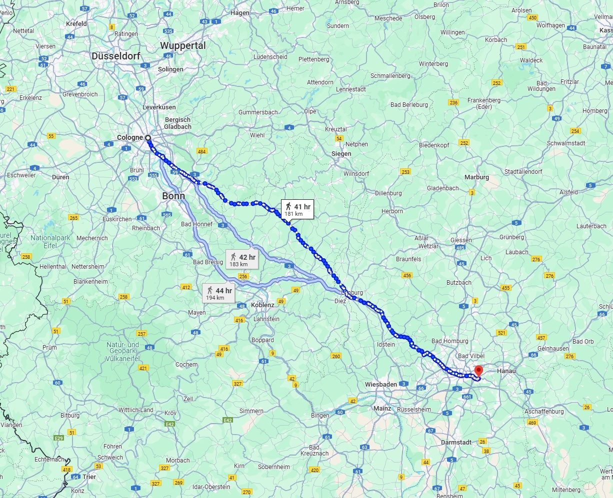 Anreise von Köln Zu Offenbach am Main Über 