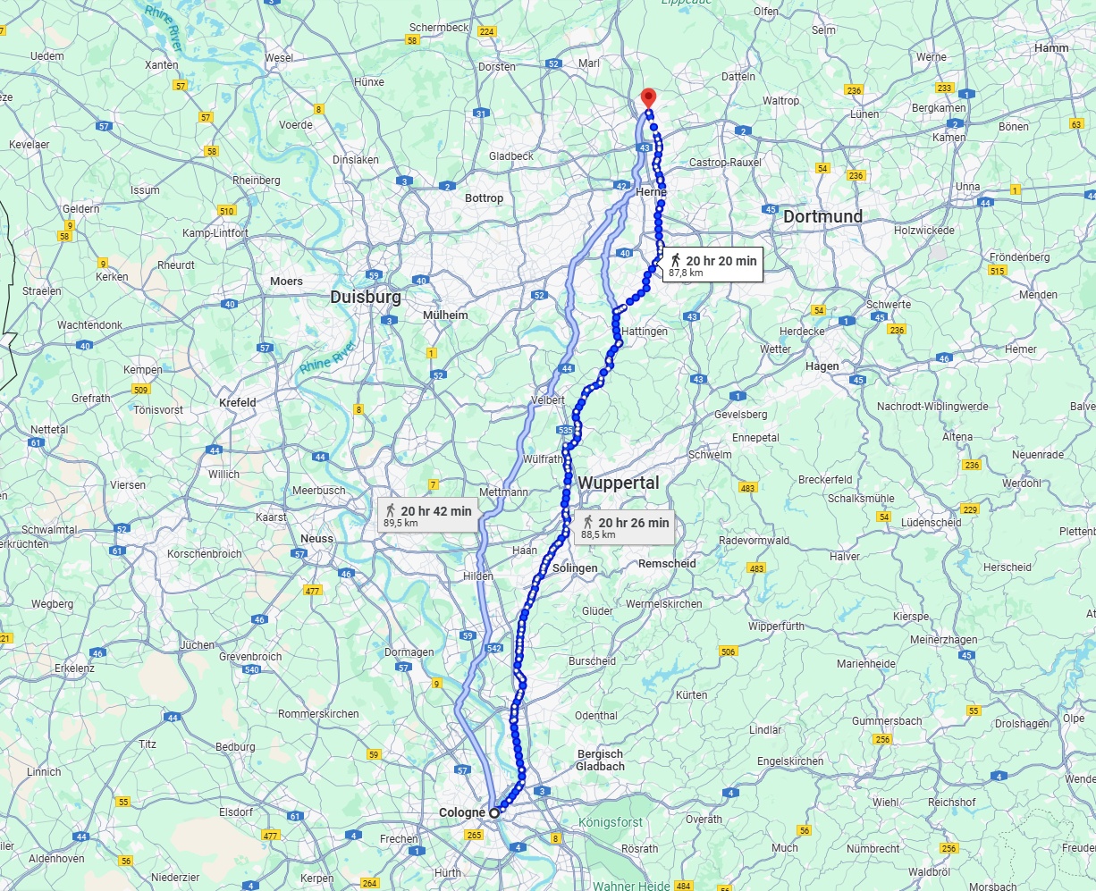 Anreise von Köln Zu Recklinghausen Über 