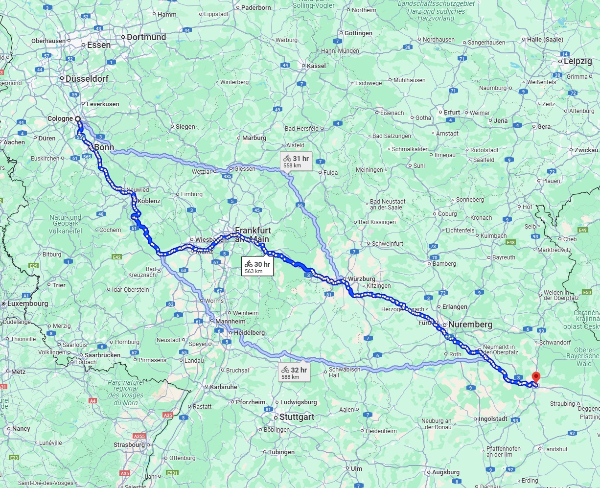 Anreise von Köln Zu Regensburg Über 