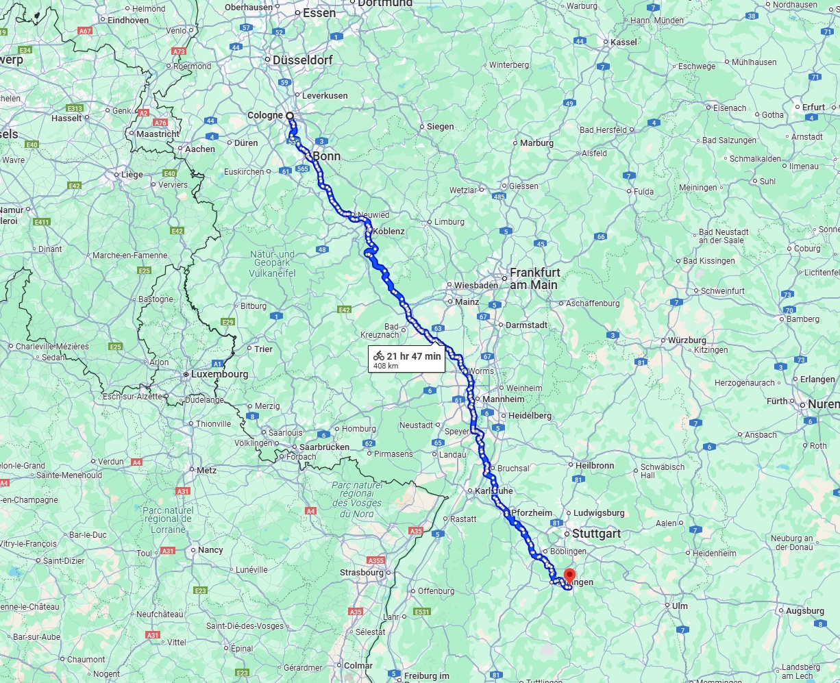 Anreise von Köln Zu Reutlingen Über 