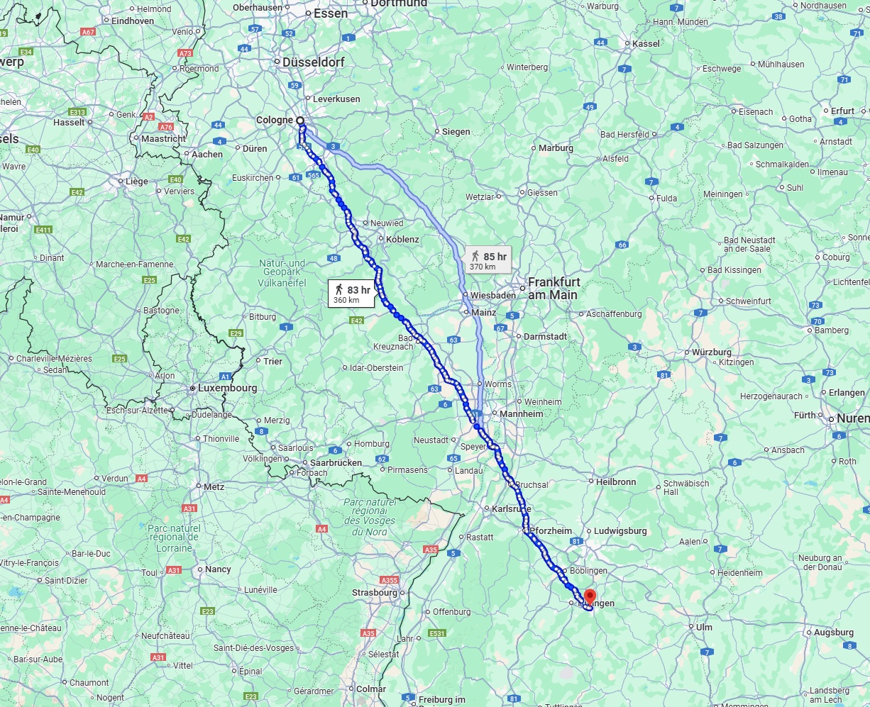 Anreise von Köln Zu Reutlingen Über 