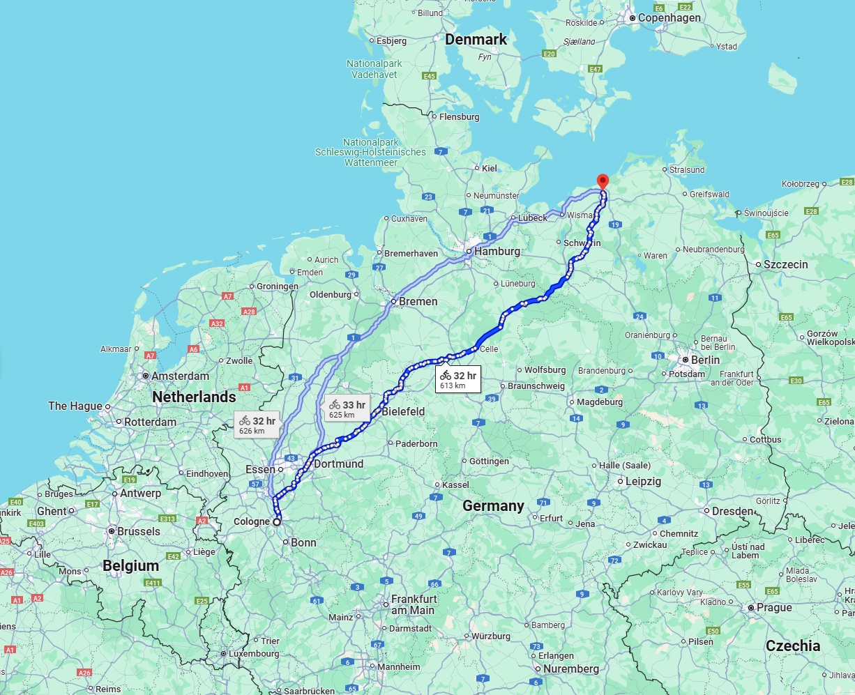 Anreise von Köln Zu Rostock Über 
