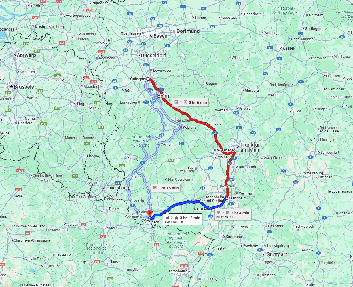 Anreise von Köln Zu Saarbrücken Über 