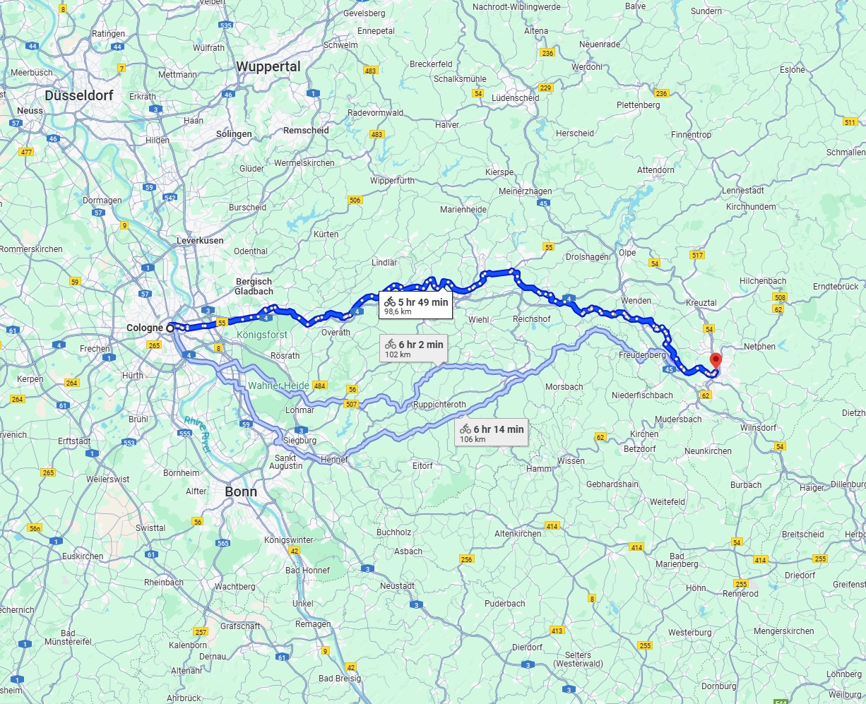 Anreise von Köln Zu Siegen Über 