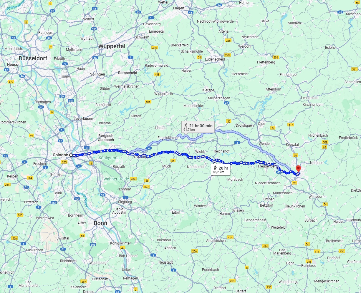 Anreise von Köln Zu Siegen Über 