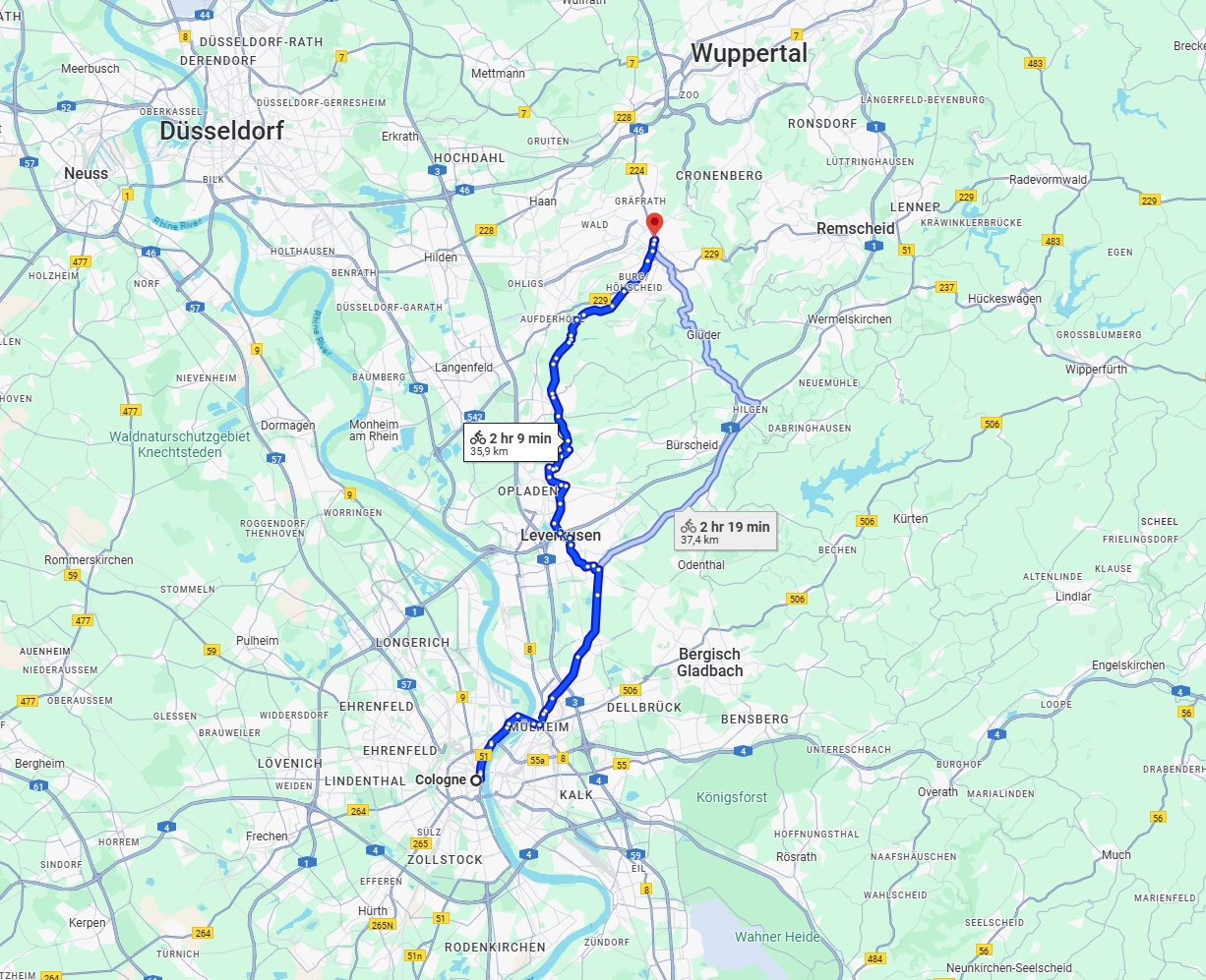 Anreise von Köln Zu Solingen Über 