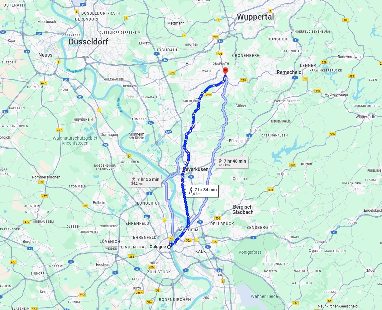 Anreise von Köln Zu Solingen Über 