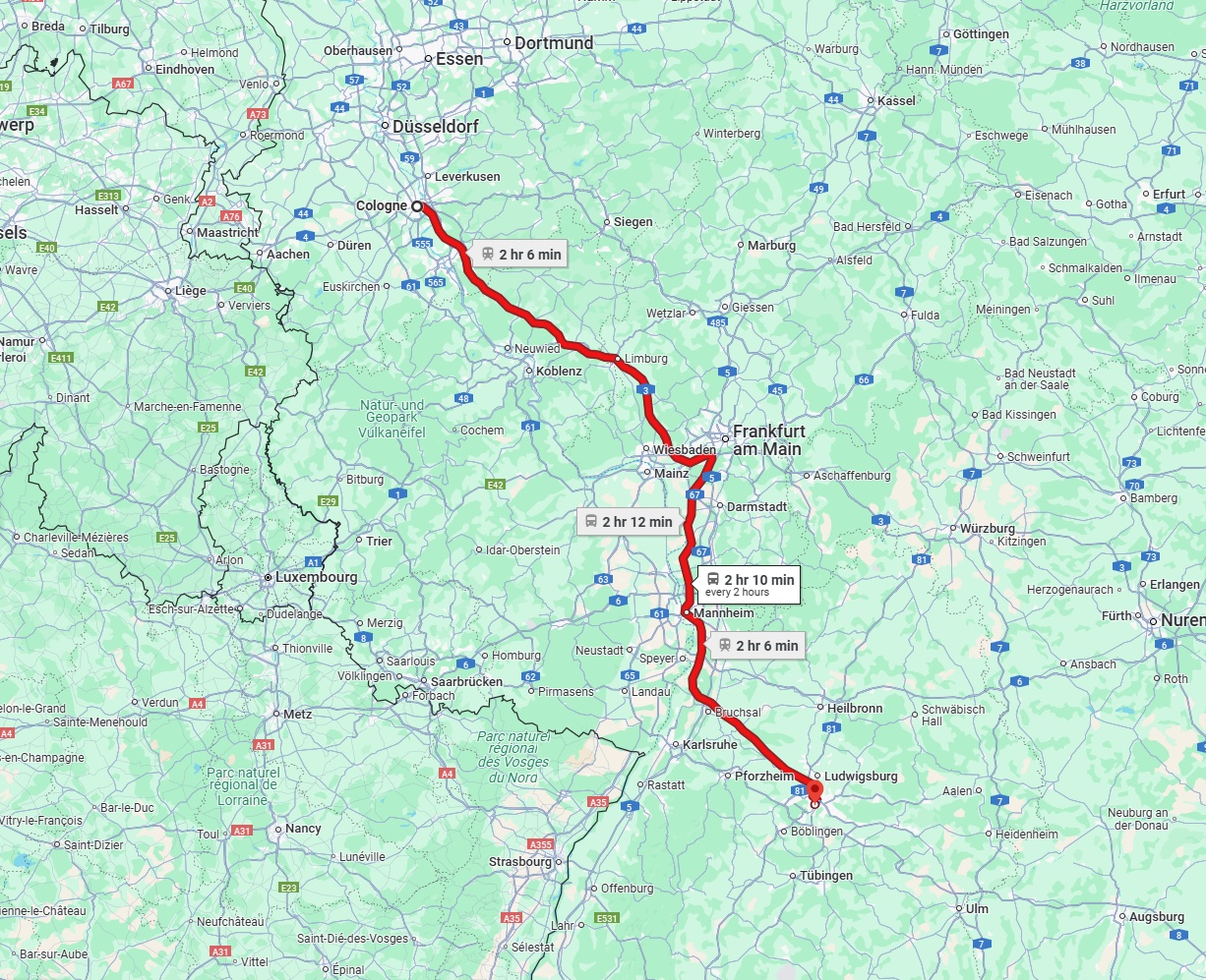 Anreise von Köln Zu Stuttgart Über 