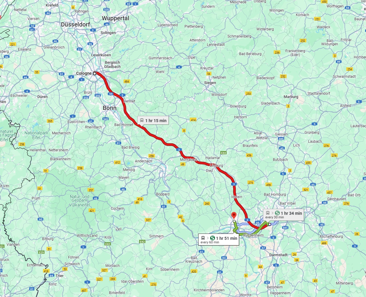 Anreise von Köln Zu Wiesbaden Über 
