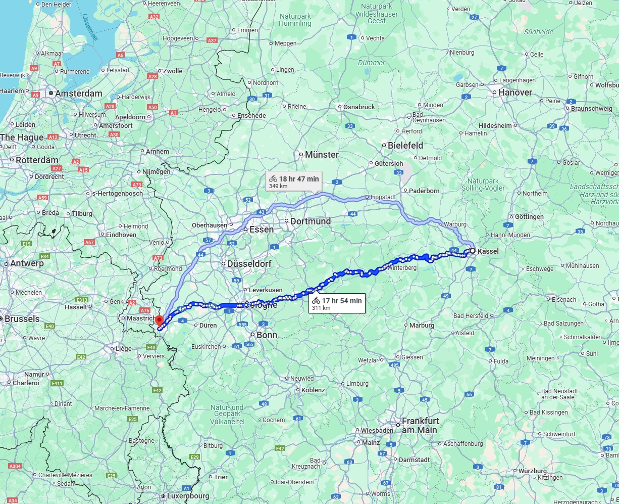 Anreise von Kassel Zu Aachen Über 