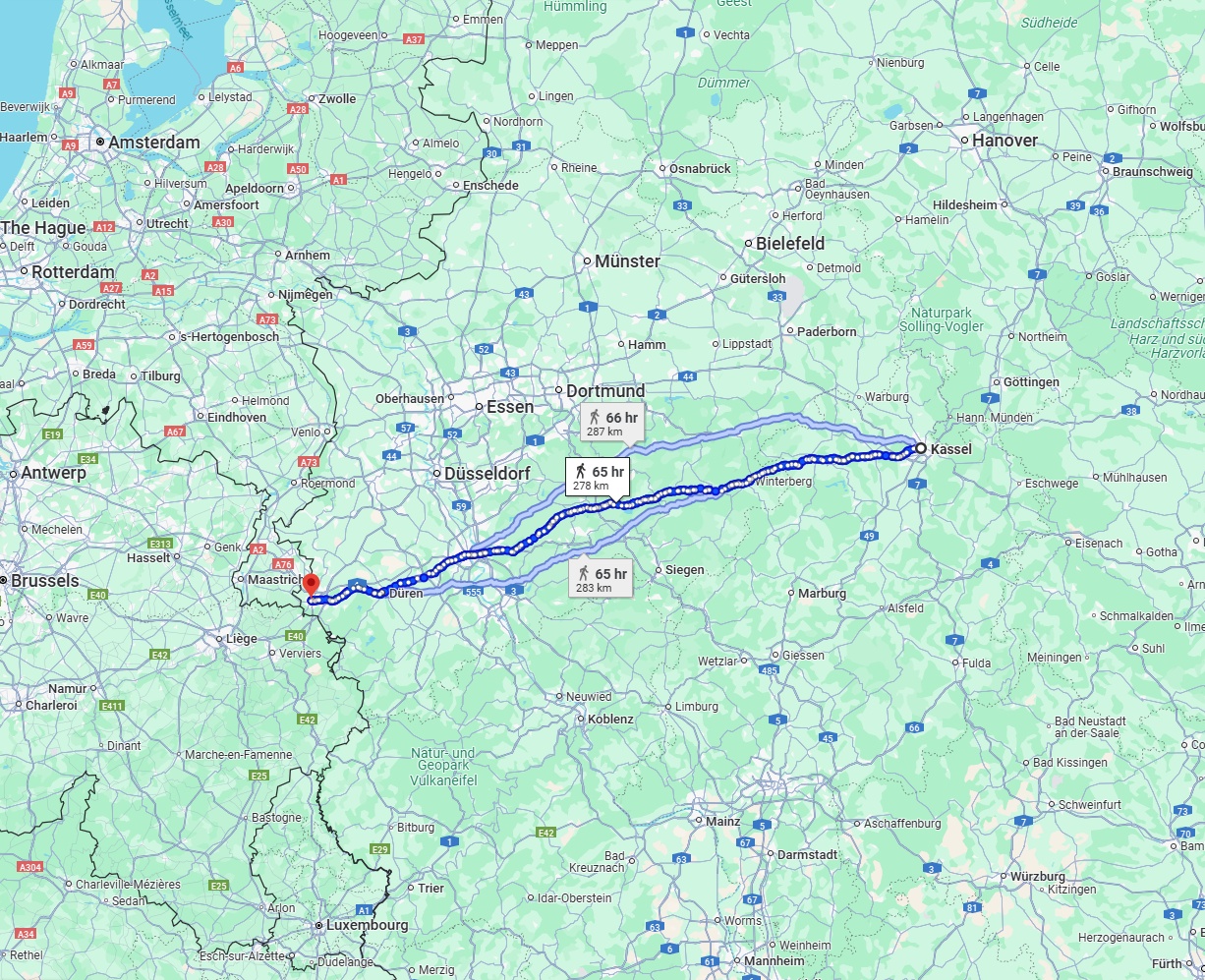 Anreise von Kassel Zu Aachen Über 